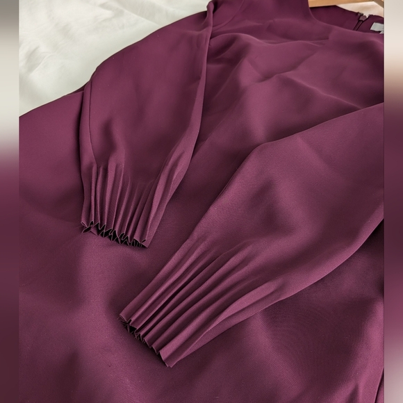 COS Pleated Midi Dress - Purple Sz 2 - Picture 7 of 7